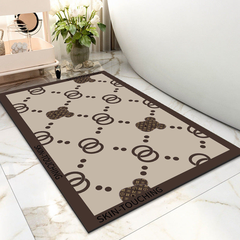 Feblilac Brand Pattern Diatomaceous Earth Bathmat