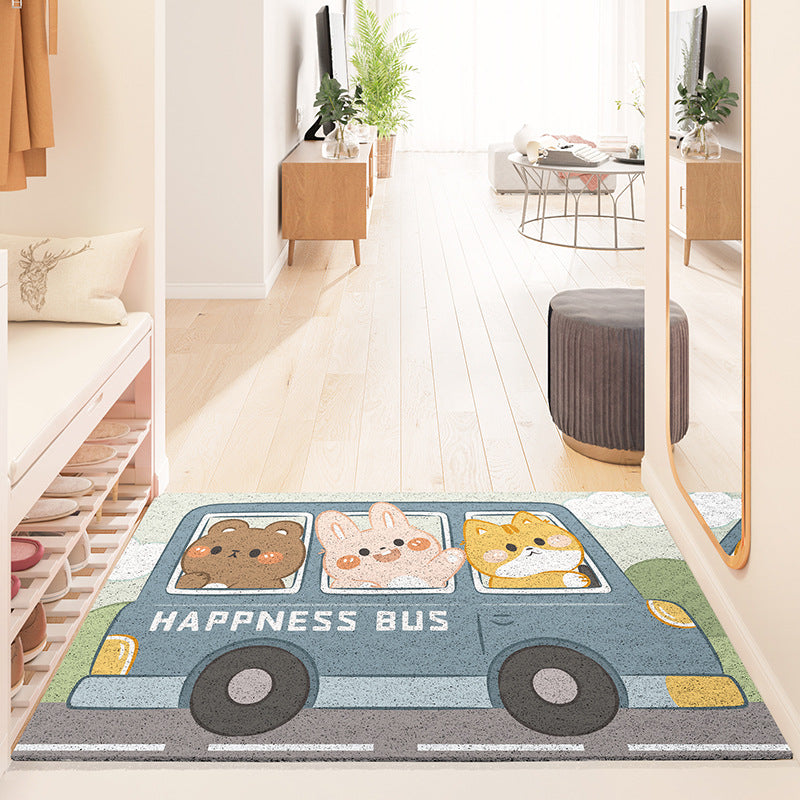 Feblilac Happiness Bus PVC Coil Door Mat