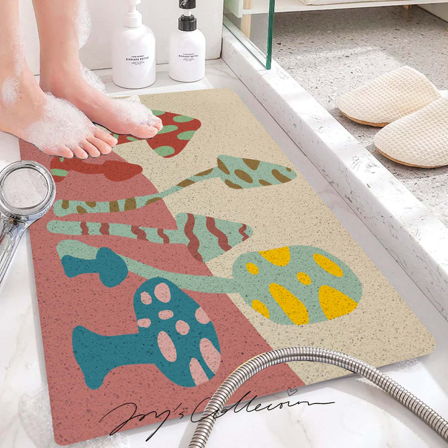 Feblilac Morandi Mushroom PVC Coil Bathtub Mat and Shower Mat - view 3