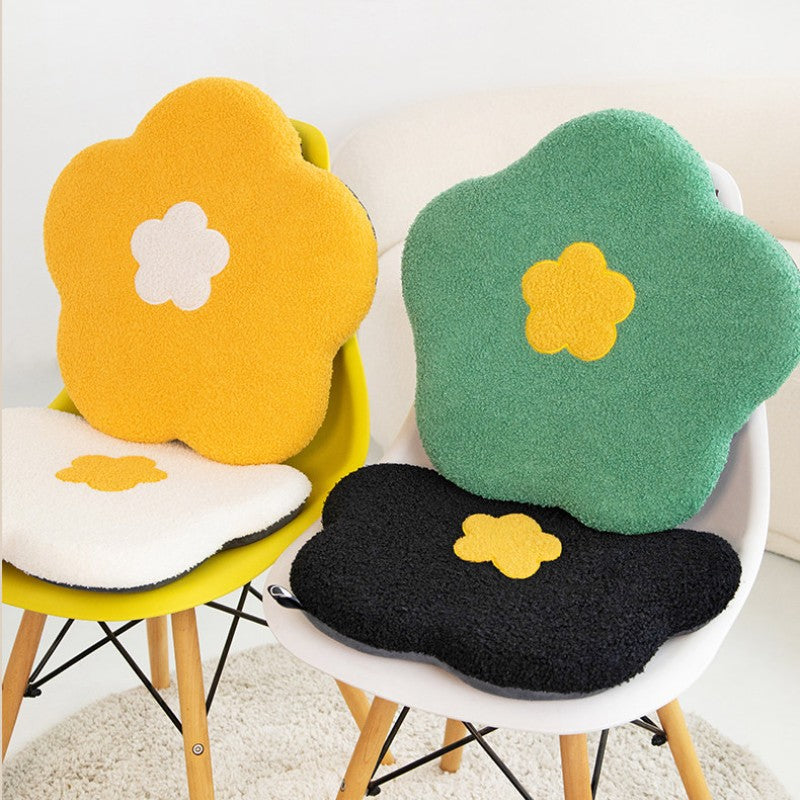 Feblilac Flower Plush Memory Foam Cushion Seat Pads