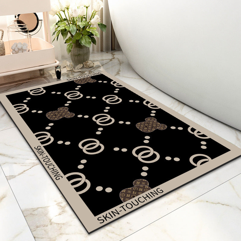 Feblilac Brand Pattern Diatomaceous Earth Bathmat