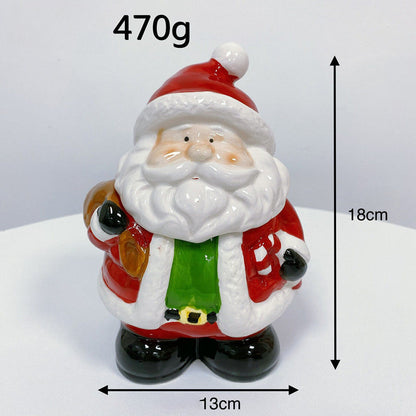 Santa Claus Storage Can, Cute Holiday Home Desk Decor, Ceramic Container