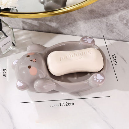 Feblilac Panda Soap Box for Bathroom