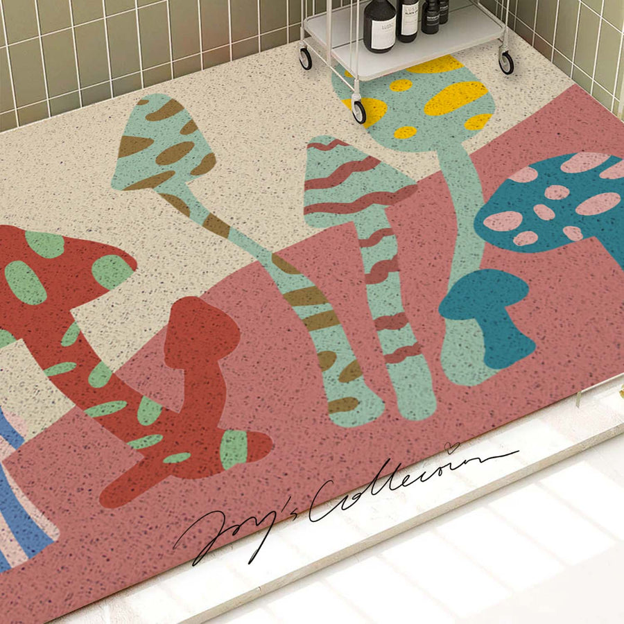 Feblilac Morandi Mushroom PVC Coil Bathtub Mat and Shower Mat - view 2