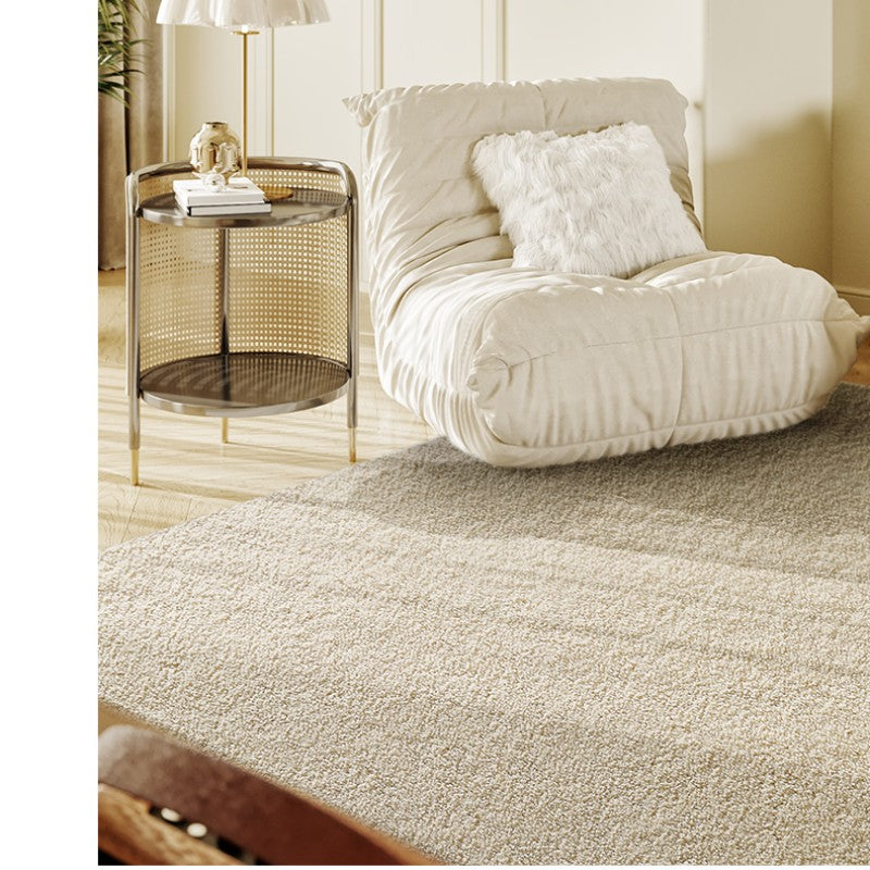 Feblilac Rectangular Solid Luxurious Wool Living Room Mat Carpet - view 3