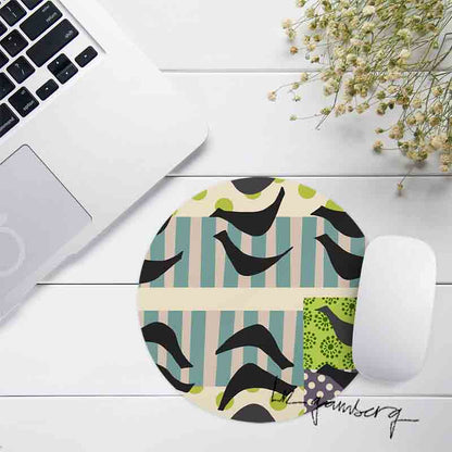 Feblilac Bird Reflections Mouse Pad by Liz Gamberg Studio from US