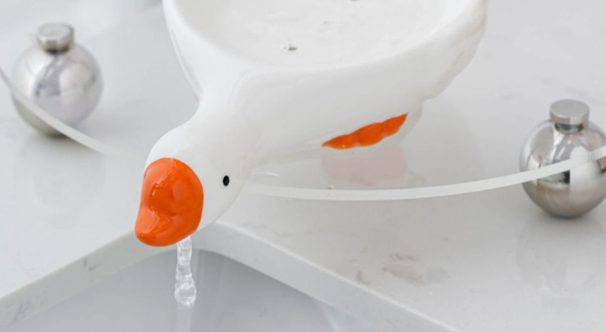 Feblilac Duck Elephant Soap Box for Bathroom