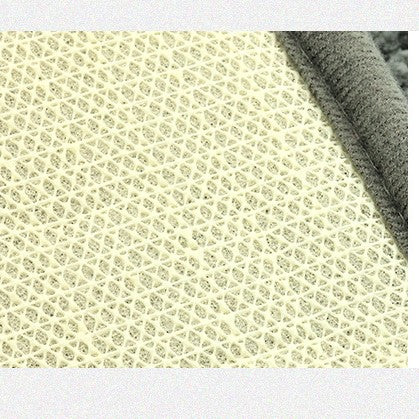 Feblilac Semi-Circular Solid Chenille Non-Slip Microfiber Shag Bathroom Rug Mat