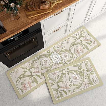 Feblilac Flowers  Midsummer Night's Dream PVC Leather Kitchen Mat