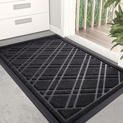 Feblilac Solid Geometric Embossing Door Mat