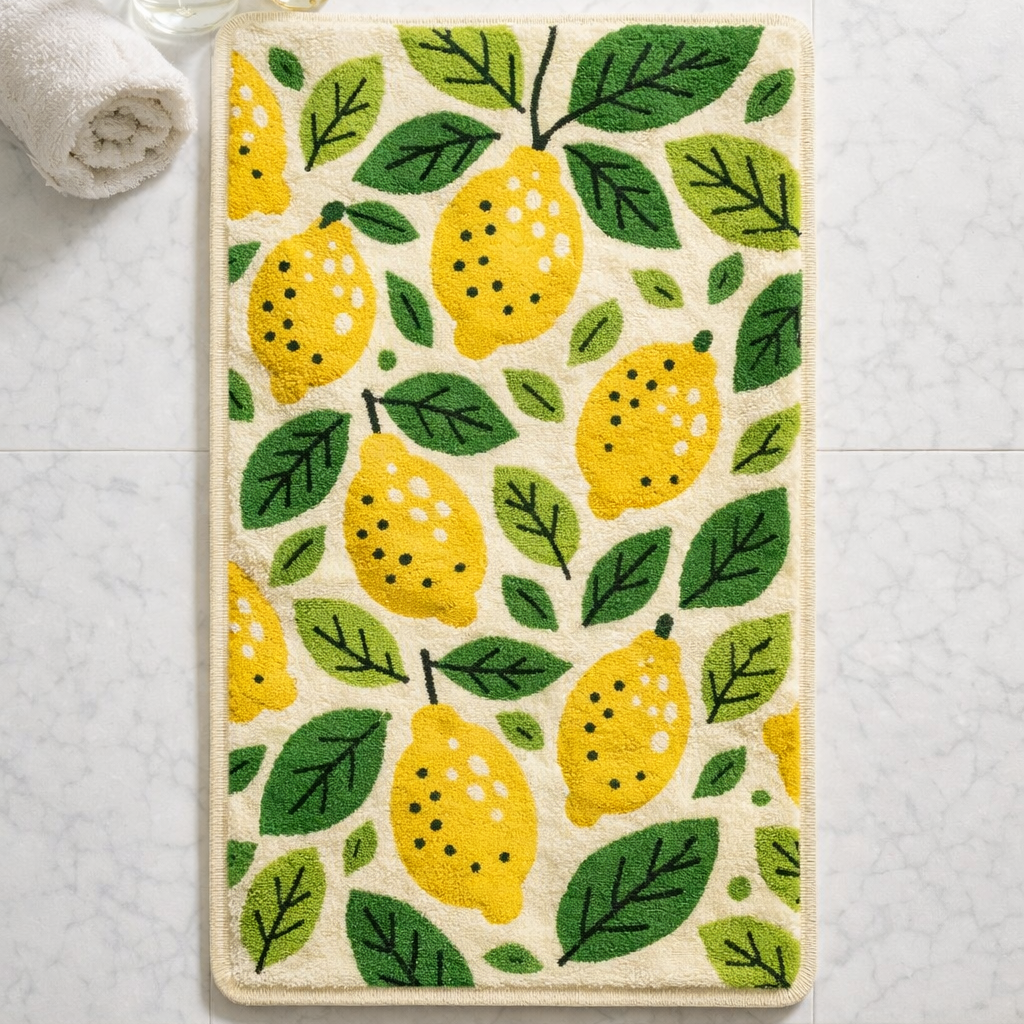 Feblilac Lemon Tufted Bath Mat - view 7