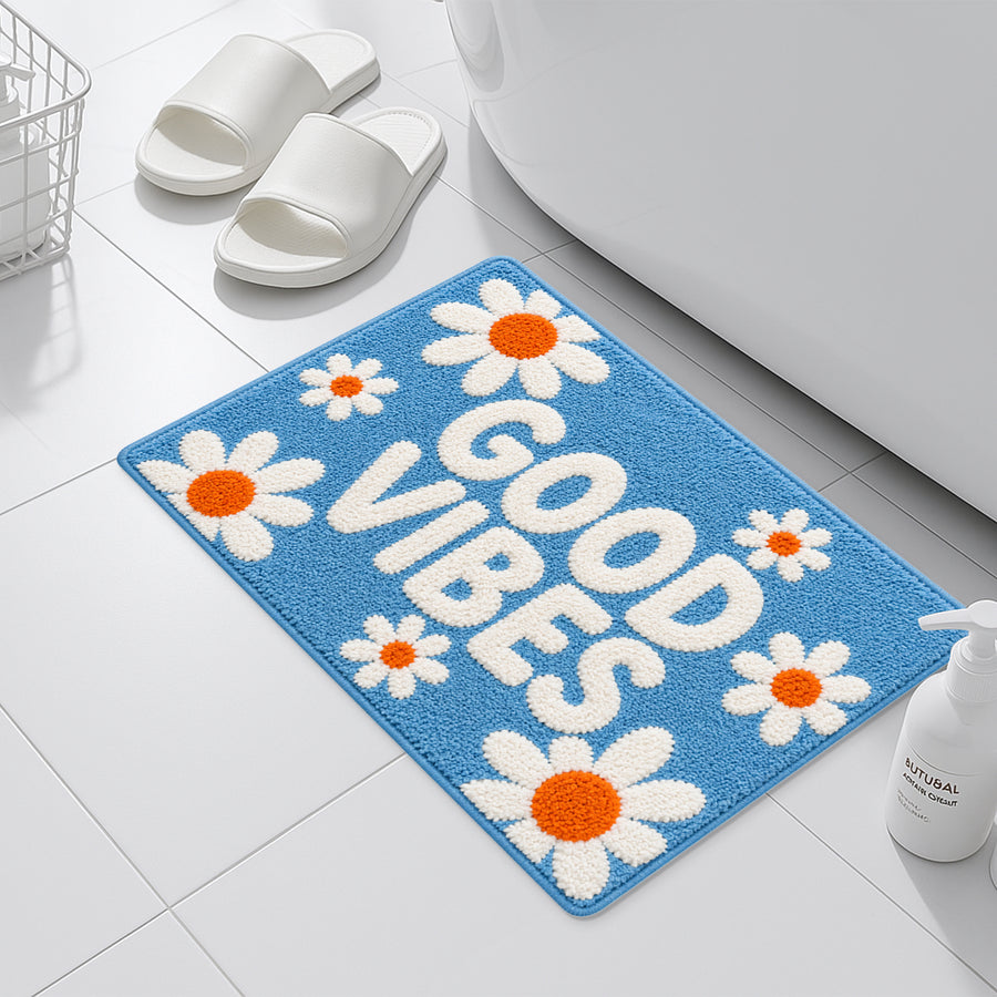 Feblilac GOOD VIBES Tufted Bath Mat – Plush, Soft & Colorful - view 3