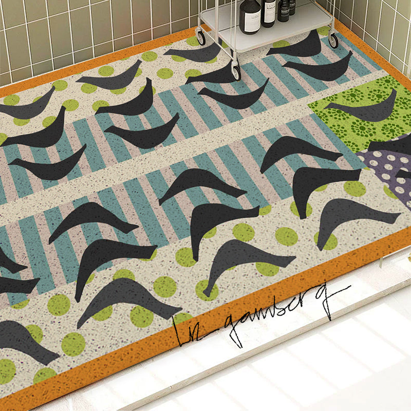Feblilac Bird Reflections PVC Coil Bathtub Mat and Shower Mat by Liz Gamberg Studio from US