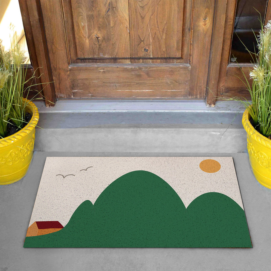 Feblilac Fields Hhills and Wild Geese PVC Coil Door Mat - view 2