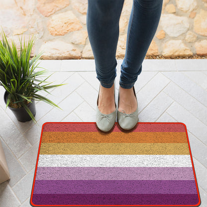 Feblilac Purple and Red LGBT Flag Nylon Door Mat