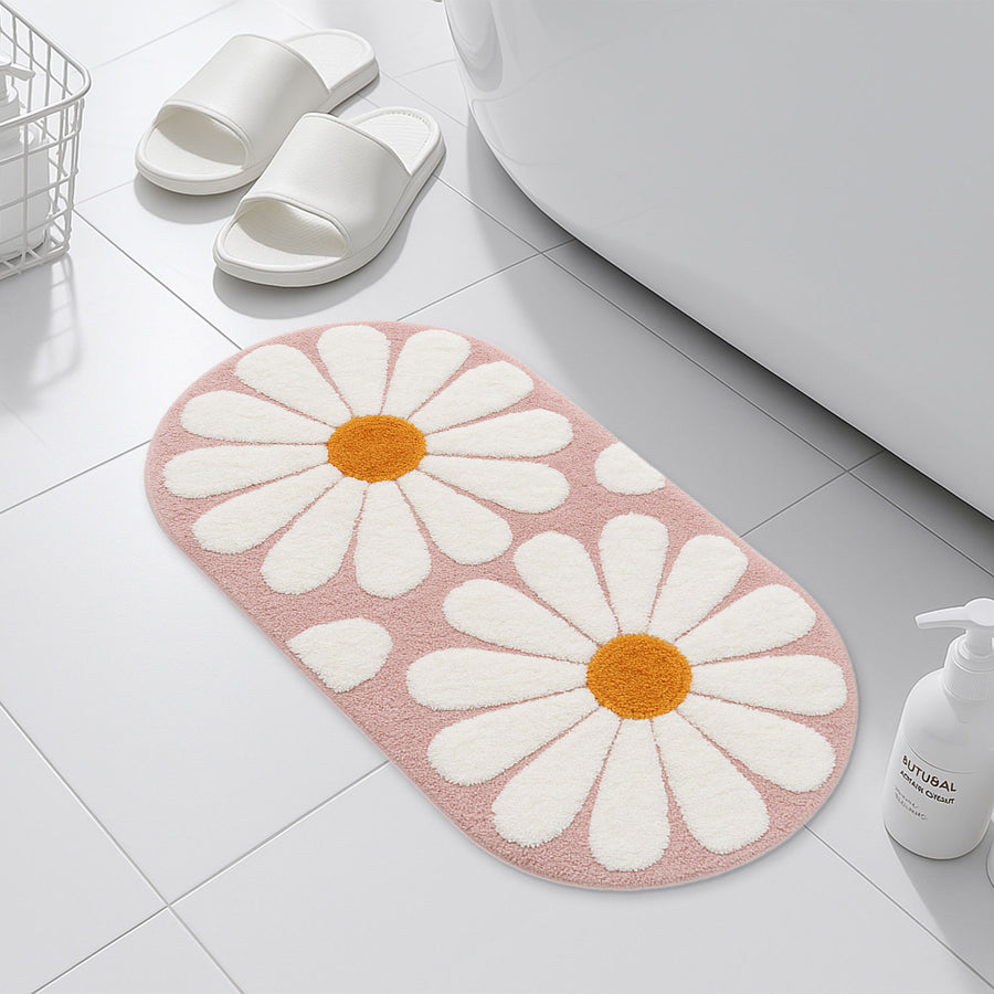 Feblilac Pink Daisy Tufted Bath Mat - view 2