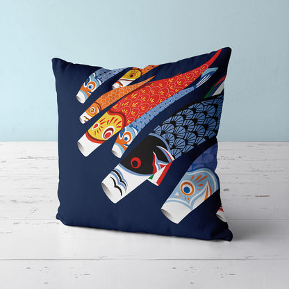 Feblilac Colorful Koi Flags Cushion Covers Throw Pillow Covers