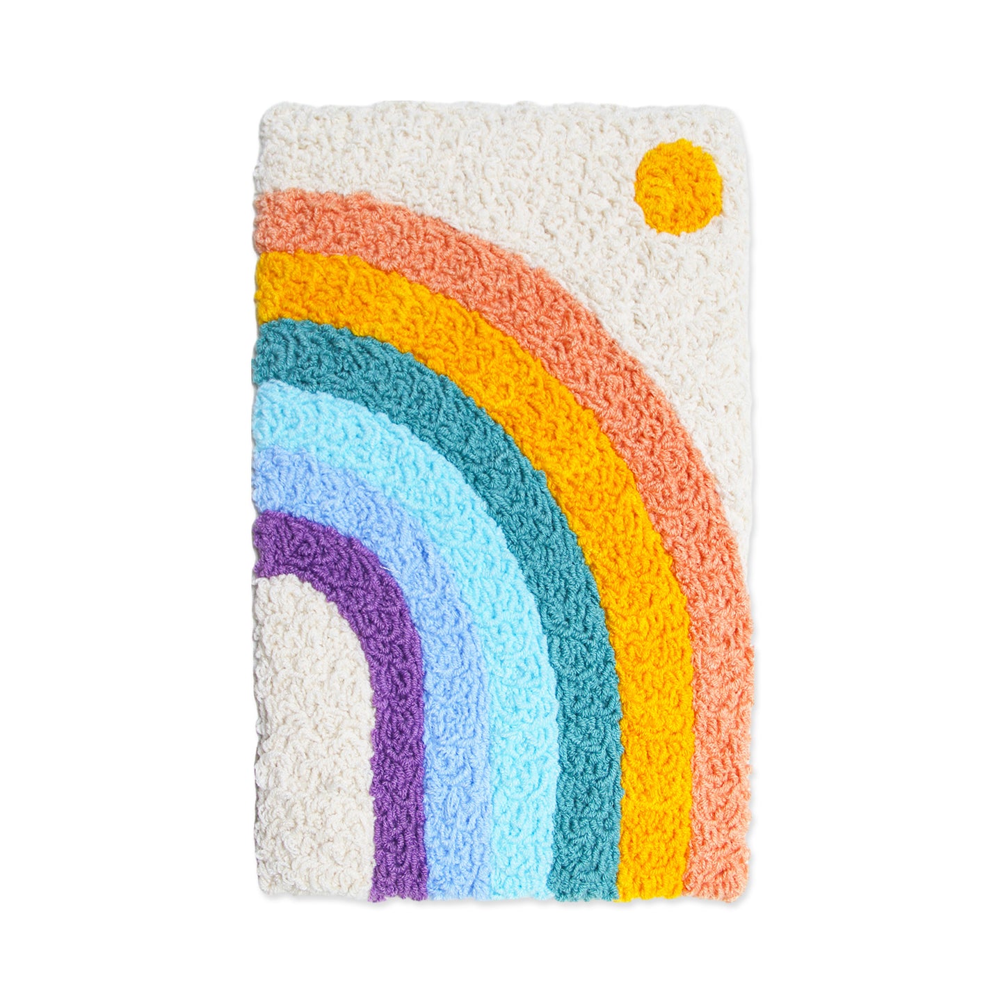 Feblilac Rainbow and Sun Tufted Bath Mat