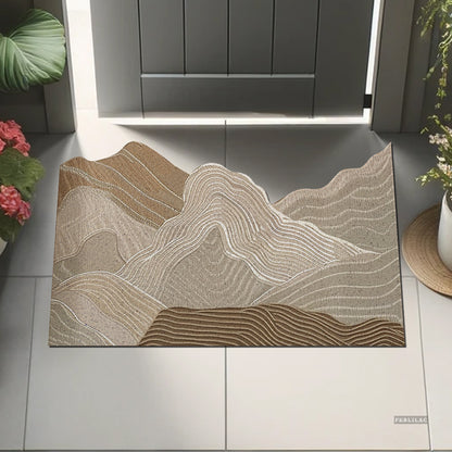 Feblilac Orange Mountains PVC Coil Door Mat