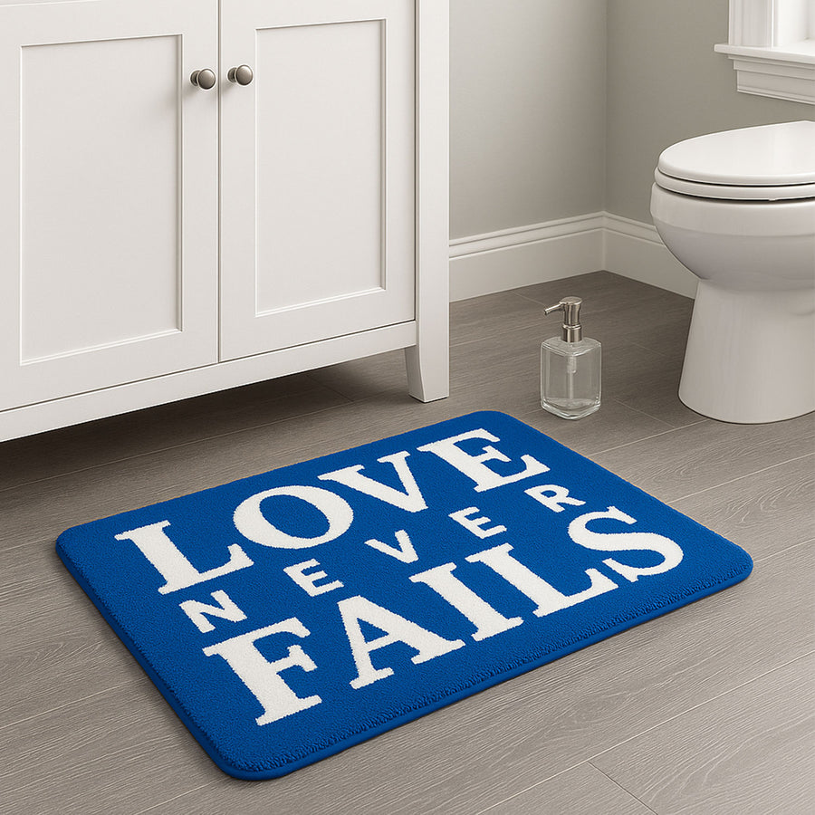 Feblilac Soft Tufted Bath Mat – Absorbent & Non-Slip Love Never Falls Bathroom Rug - view 2