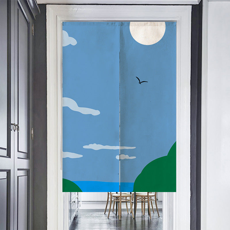 Feblilac Path to the Beach Door Curtain