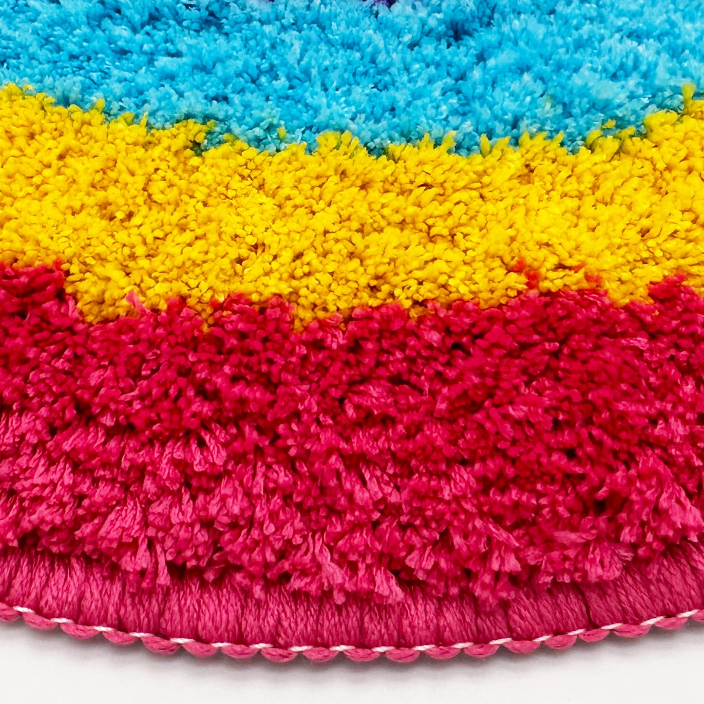 Feblilac Colorful Rings Tufted Bath Mat