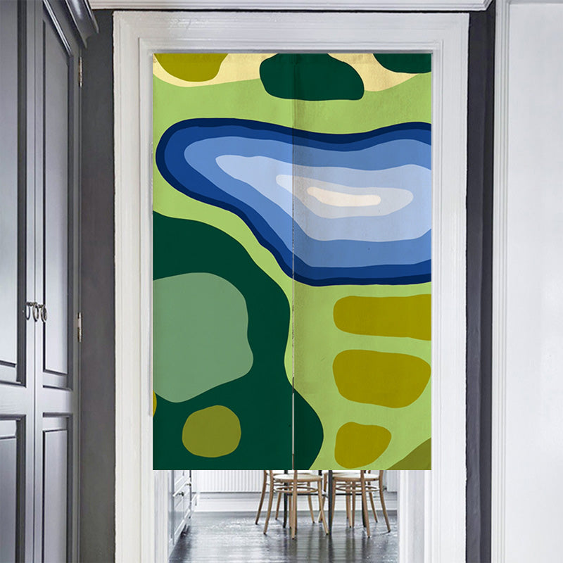 Feblilac Moss and Lake Door Curtain