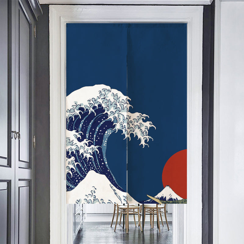 Feblilac Waves and the Sun Ukiyoe Kanagawa Door Curtain @Frank’s design - view 2