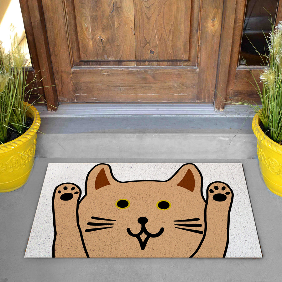 Feblilac Surrender Cute Cat PVC Coil Door Mat - view 2