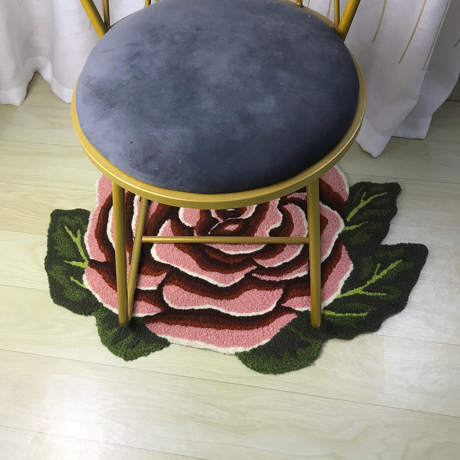 Feblilac Coffee Rose Tufted Bath Mat - view 2