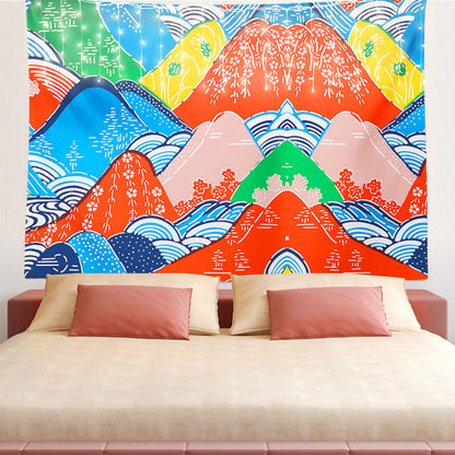 Feblilac Colorful Mountains Tapestry