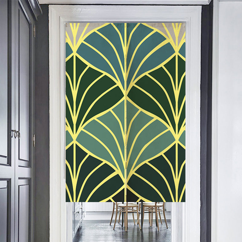 Feblilac Golden Green Ginkgo Leaves Door Curtain - view 2