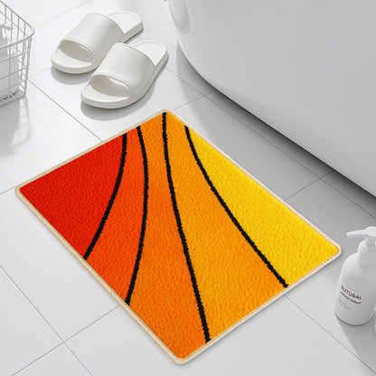 Feblilac Lovely Abstract Sunset Geometric Tufted Bath Mat