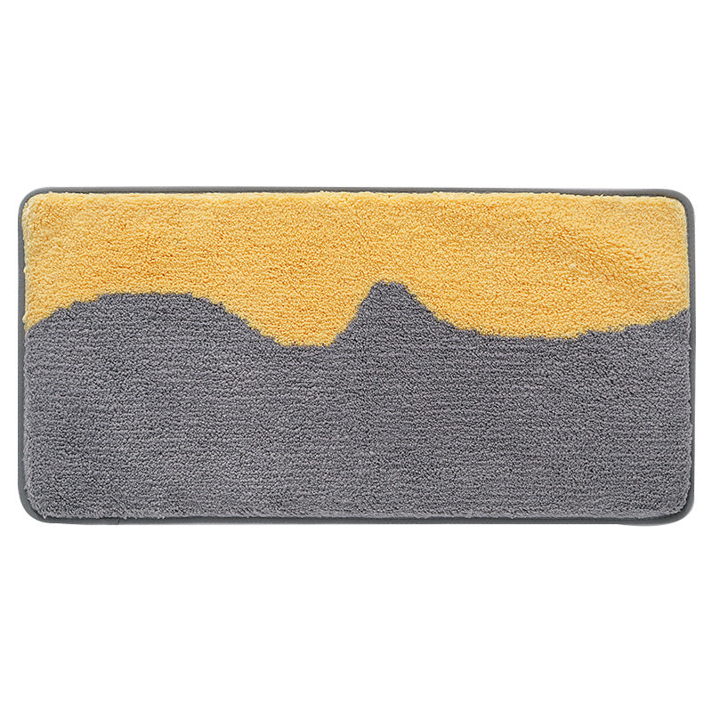 Feblilac Yellow Mountain Bath Mat Rug - view 2