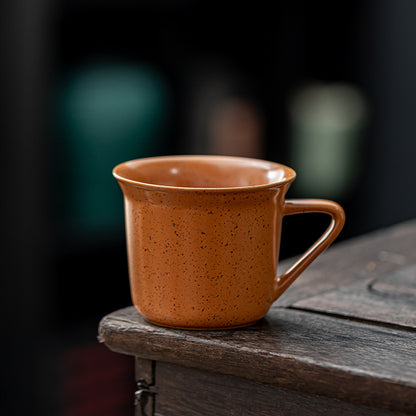 Feblilac Japanese Style Short Ceramic Mug Vintage Cup for Coffee or Tea