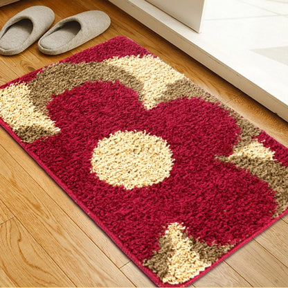 Feblilac Big Flower Tufted Bath Mat