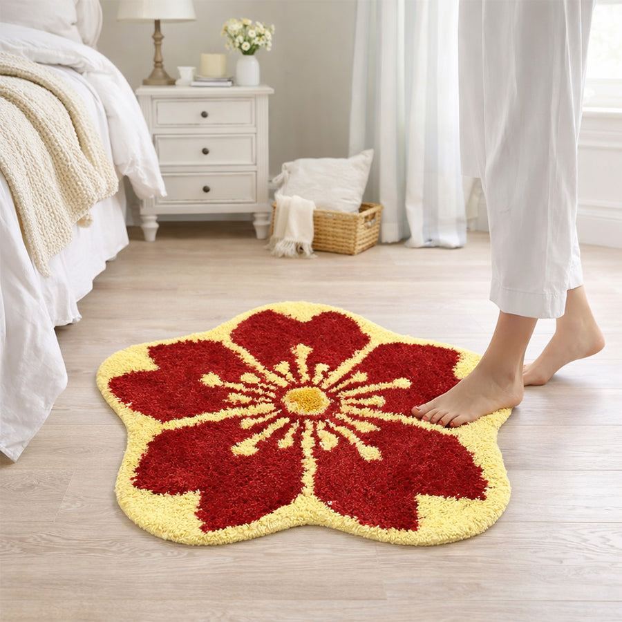 Feblilac Sakura Flower Tufted Bath Mat - view 2