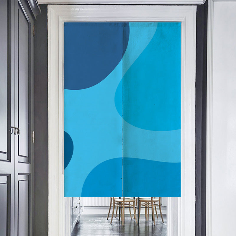 Feblilac Blue Wave Coast Door Curtain
