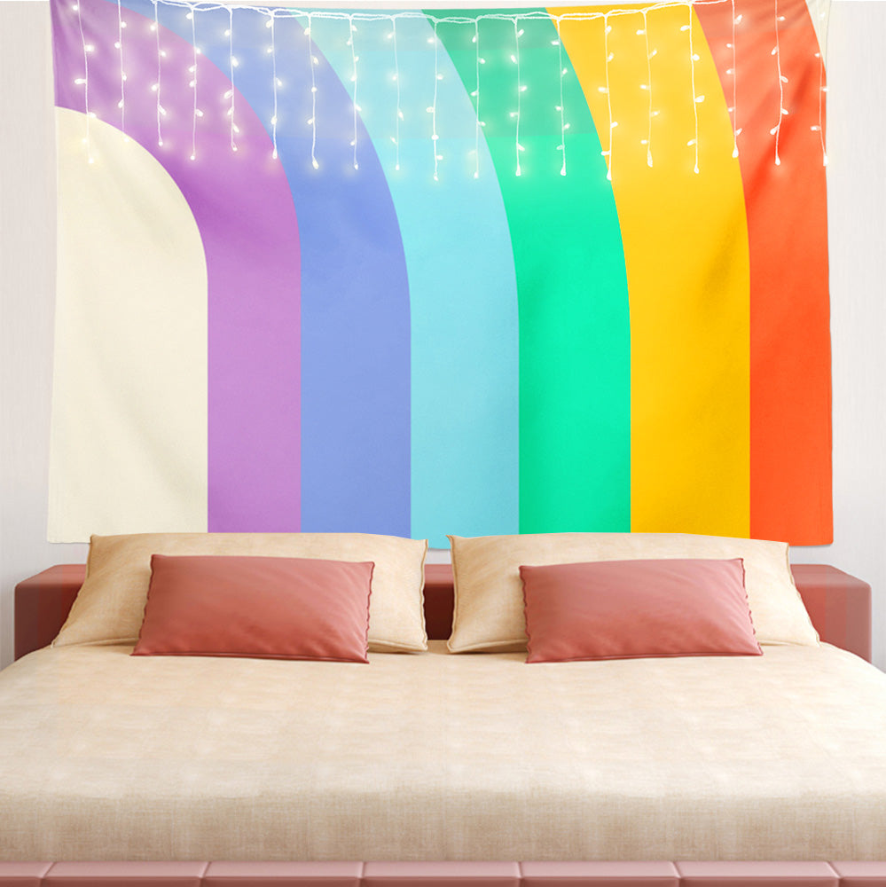 Feblilac Rainbow and Sun Tapestry