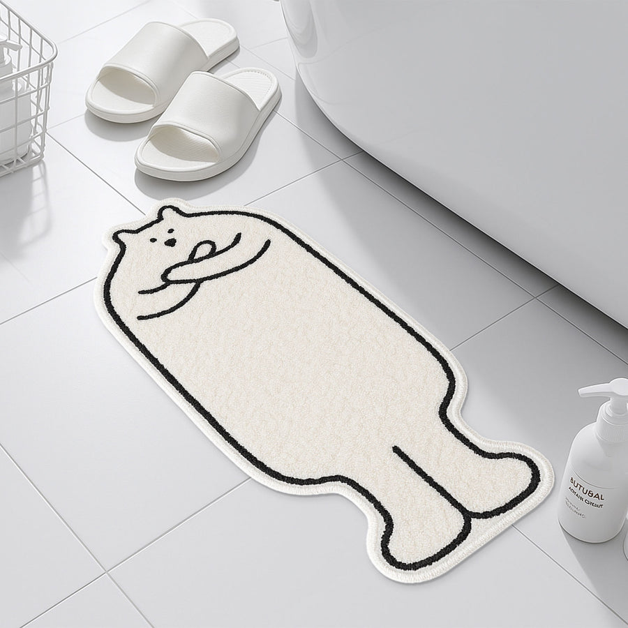 Funny Bear Shaped Bath Mat – Cute Tufted Rug for Bathroom or Entryway - view 3