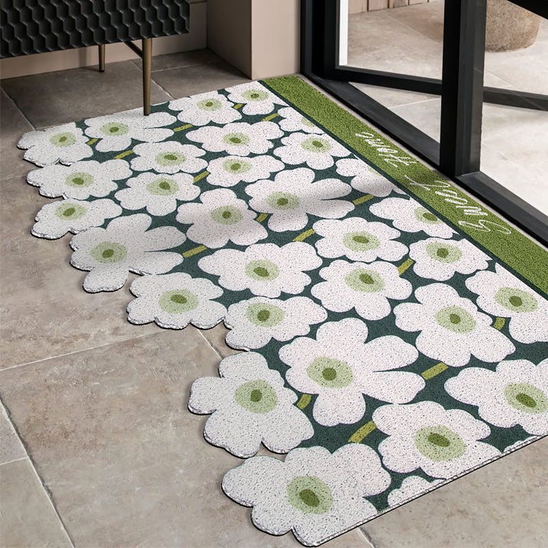 Feblilac Cute Red Flower Cutting Entrance Door Mat - view 2