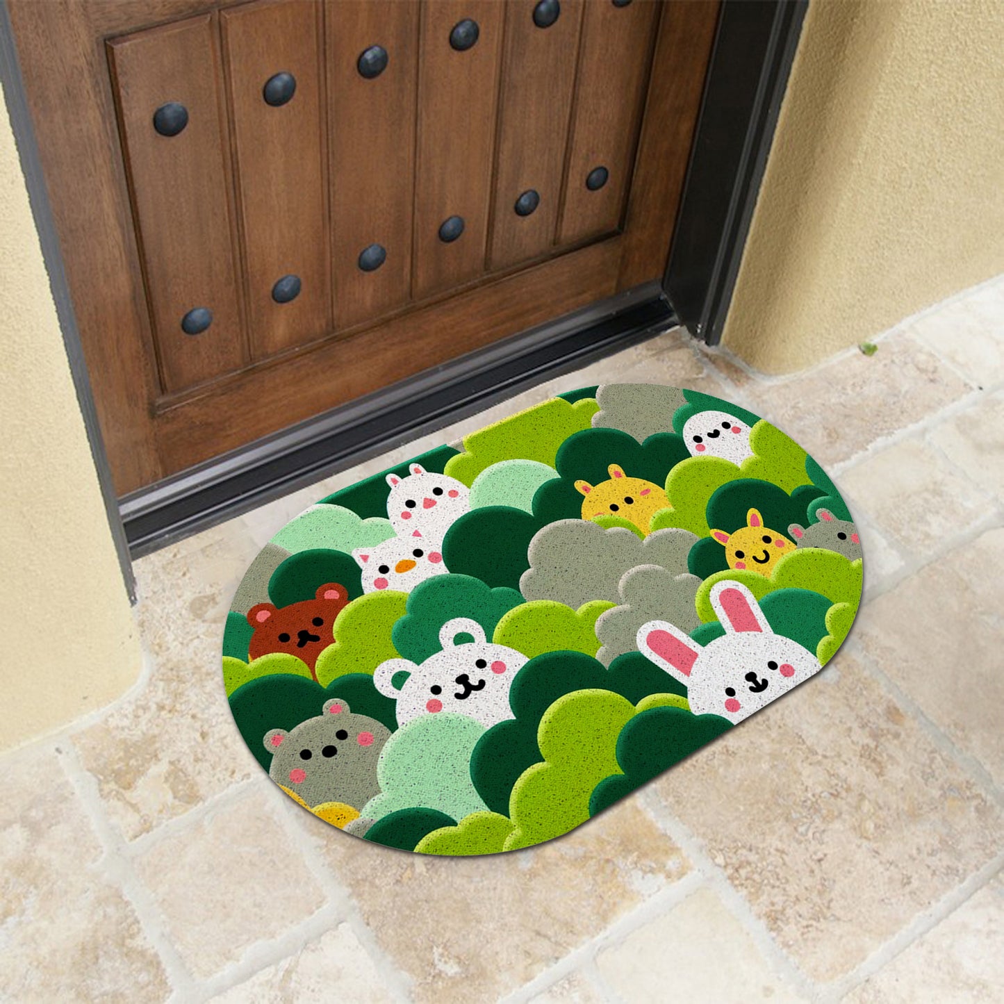 Feblilac Mountains, Rivers, Forests, and Small Animals PVC Coil Door Mat