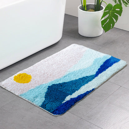 Feblilac Purple Mountain and Sunset Bath Mat