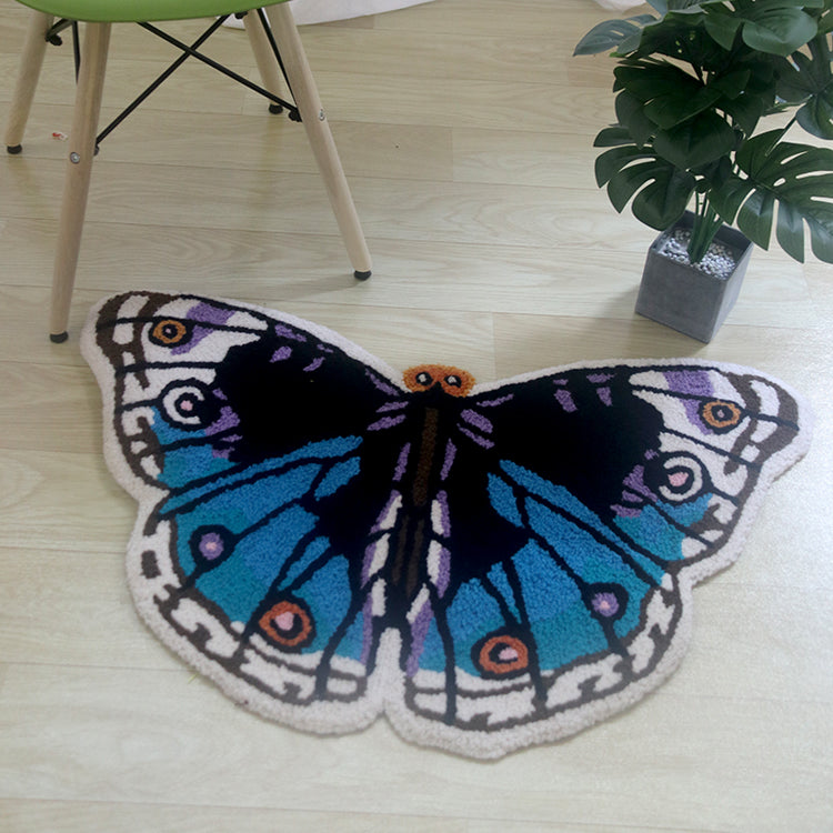 Feblilac Cute Butterfly Tufted Bath Mat - view 2