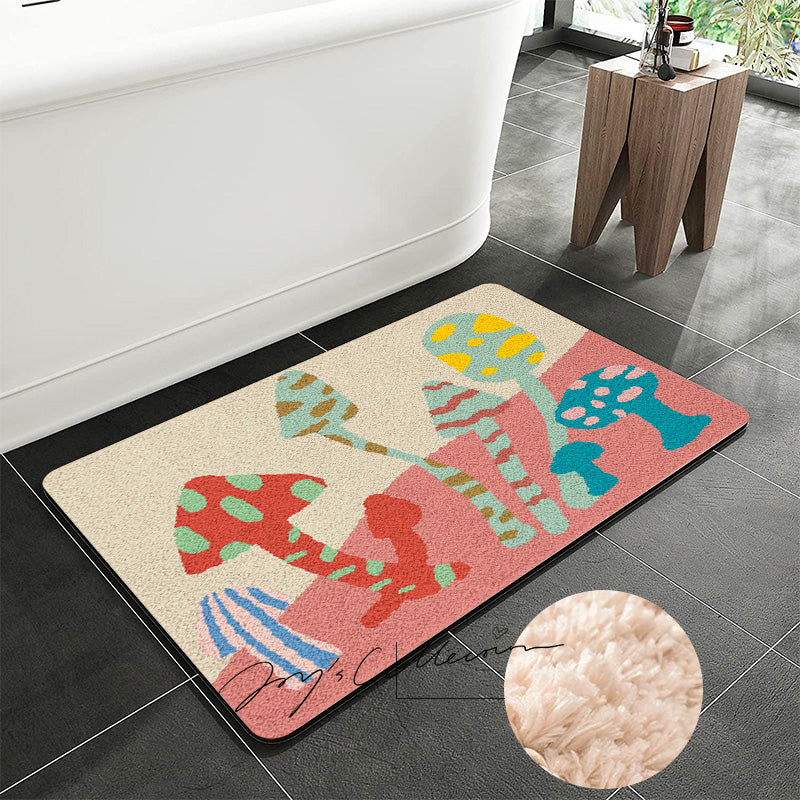 Feblilac Morandi Mushroom Tufted Bath Mat