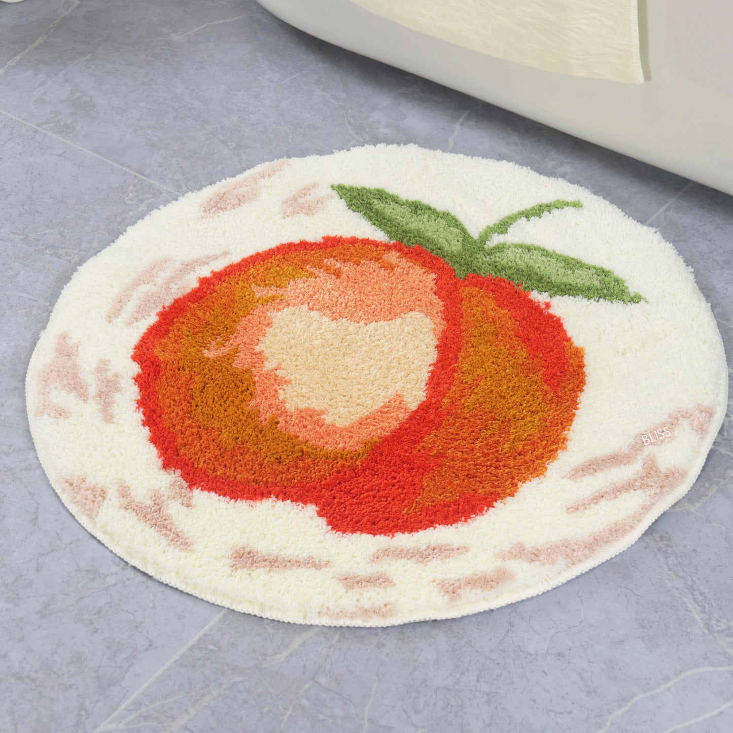 Feblilac Peach Tufted Bath Mat