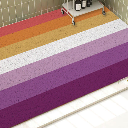 Feblilac Purple and Red LGBT Flag PVC Coil Bathtub Mat and Shower Mat