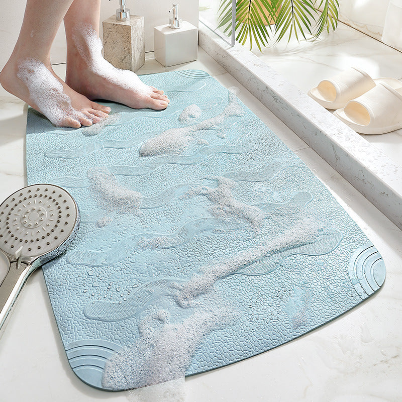 Feblilac Solid Wavy Pattern TPE Anti Slip Bathroom Mathtub Mats - view 2