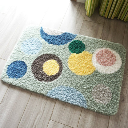 Feblilac Geometric and Space Tufted Bath Mat