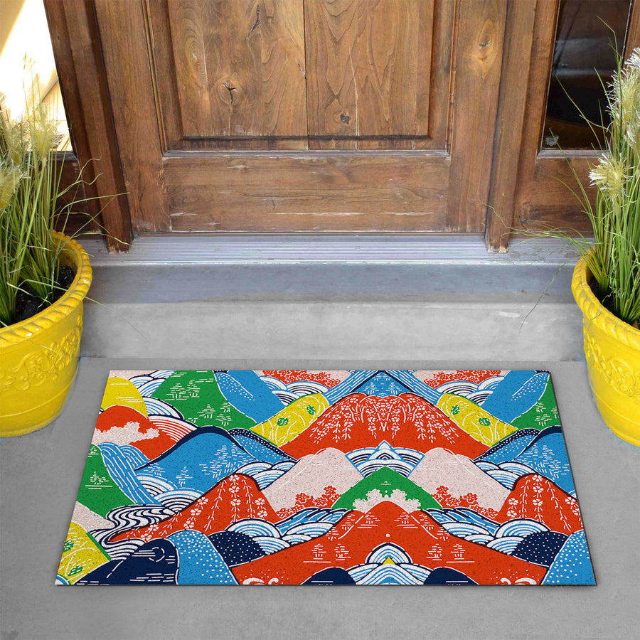 Feblilac Colorful Mountains PVC Coil Door Mat - view 2